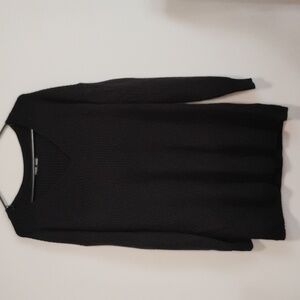 shein | Black V-Neck Knit Sweater Dress | Women's M